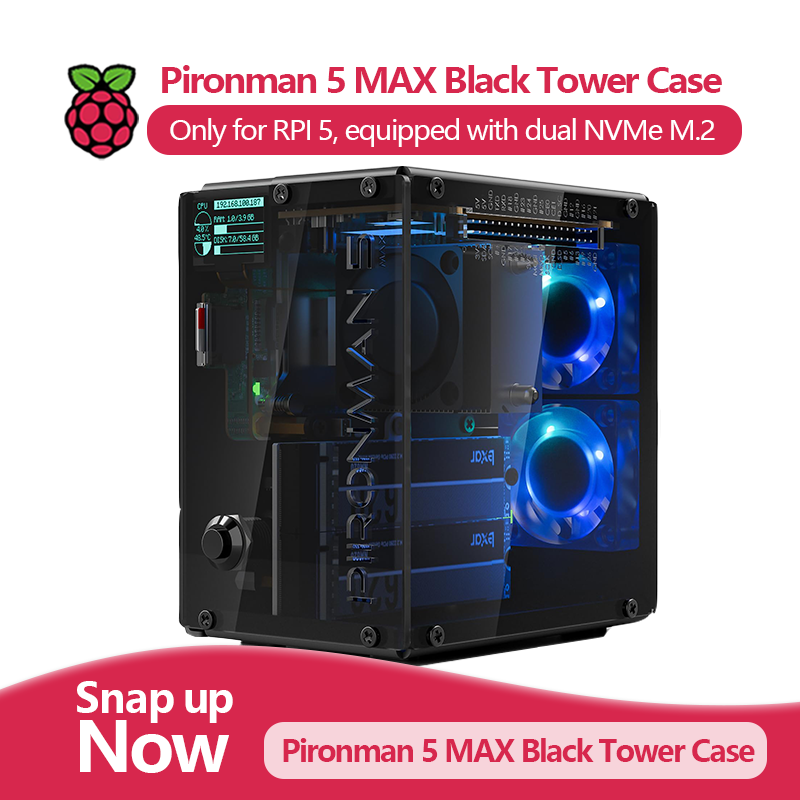 Pironman 5 MAX, Case Black Tow - Argon One V3 M.2 Nvme Case recensione e prezzo